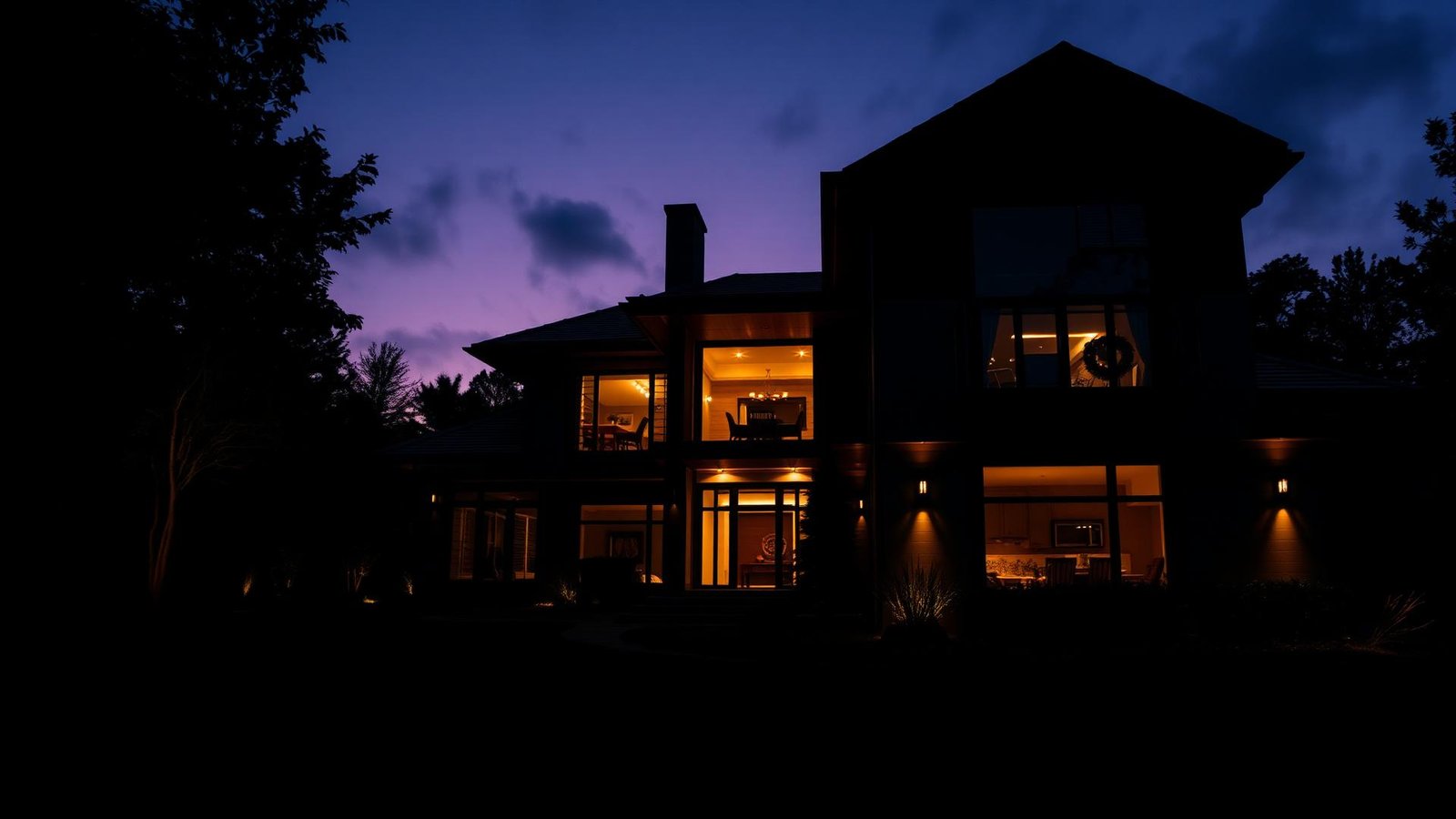 Luxury home at twilight